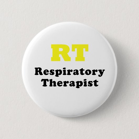 RT Ademhalingsstelsel Therapie Ronde Button 5,7 Cm (Voorkant)