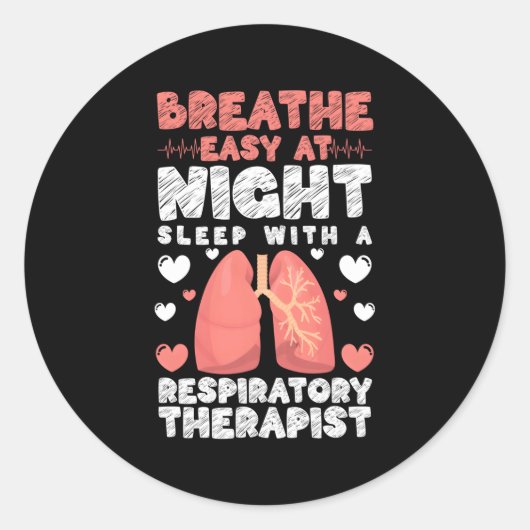 RT Ademhalingstherapie Week RRT Respiratory T Ronde Sticker (Voorkant)