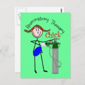 RT Chick O2 Tank en Ambu Bag Stick People Briefkaart (Voorkant / Achterkant)