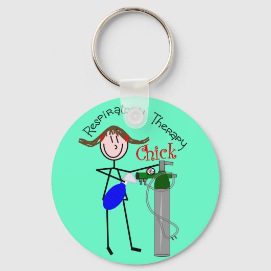 RT Chick O2 Tank en Ambu Bag Stick People Sleutelhanger (Voorkant)