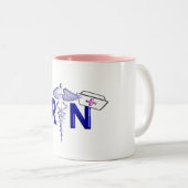 Rt. (Geregistreerde zuster) Rugt-in reliëfstijl Tweekleurige Koffiemok (Voorkant rechts)