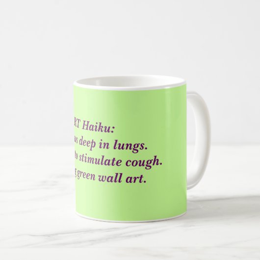 RT Haiku: Deep Mucous Koffiemok (Voorkant rechts)