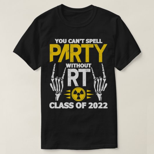 RT-klasse radiologie 2022 Rad Tech School Graduat T-shirt (Design voorkant)