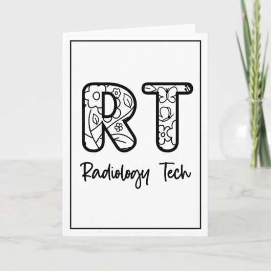 RT RT-radiotechnicus röntgenfoto's van radiologie Bedankkaart (Voorkant)