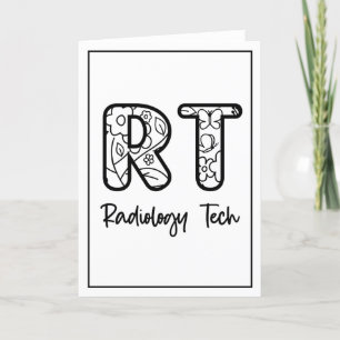 RT RT-radiotechnicus röntgenfoto's van radiologie  Bedankkaart