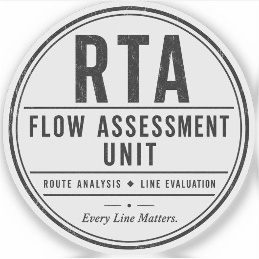 RTA Flow Assessment Unit Sticker (Voorkant)