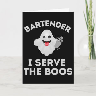 Rtender Halloween T-shirt Rtender Geest Ik Dien De Kaart