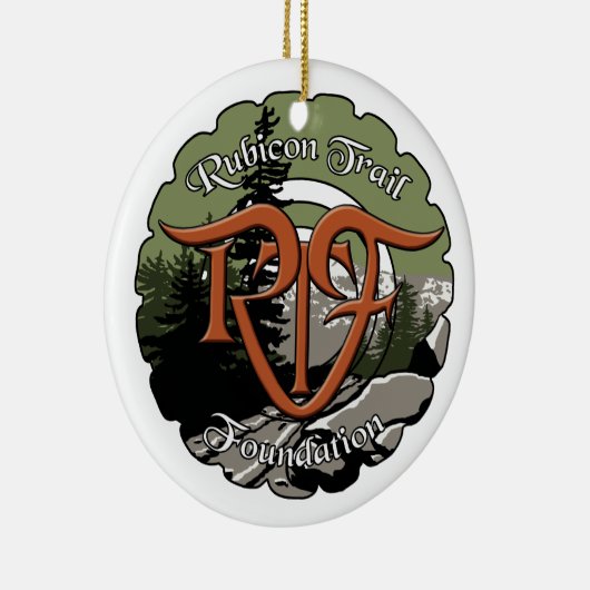 RTF-Logo- en Mission Statement-Ornament Keramisch Ornament (Rechts)