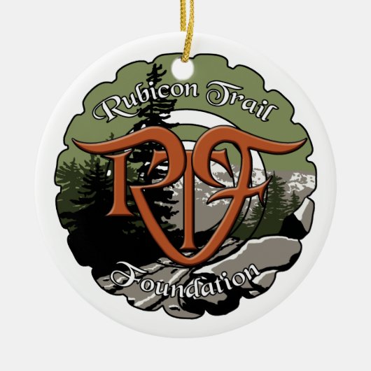 RTF-Logo- en Mission Statement-Ornament Keramisch Ornament (Voorkant)