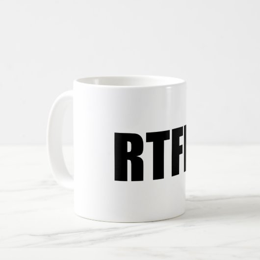RTFM - Advies over een mok (Voorkant links)