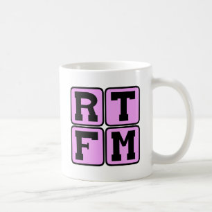 RTFM las #$%%^ Handmatige Internet lang acroniem Koffiemok