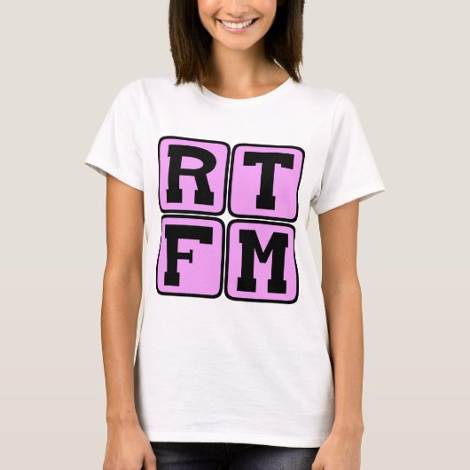 RTFM las #$%%^ Handmatige Internet lang acroniem T-shirt (Voorkant)