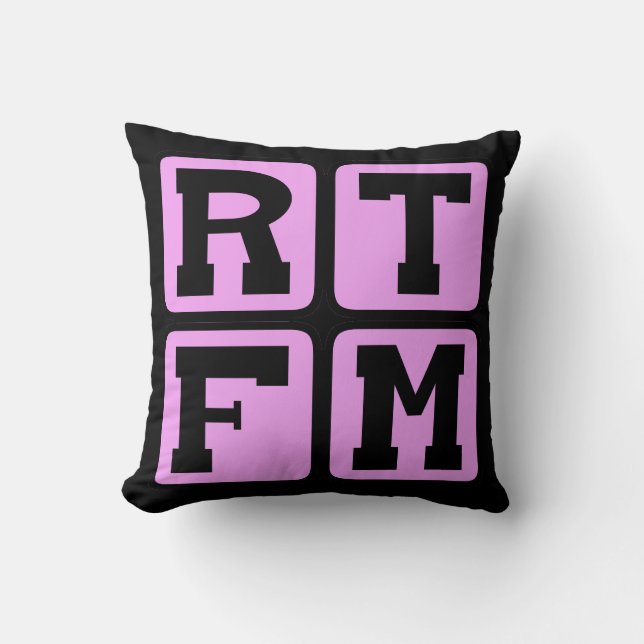 RTFM Lees Het #$%%^ Handboek Internet Slang Afkort Kussen (Voorkant)