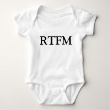 RTFM Lees het verdomde handboek Funny Newborn T-Sh