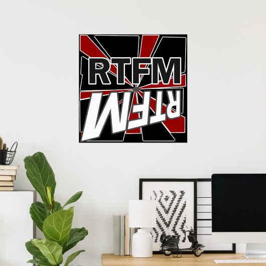 RTFM leest het verse menu Poster (Thuiskantoor)