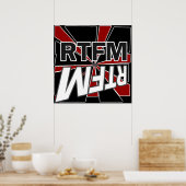 RTFM leest het verse menu Poster (Keuken)