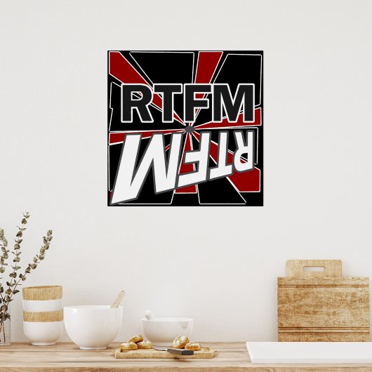 RTFM leest het verse menu Poster (Keuken)