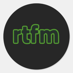 rtfm ronde sticker