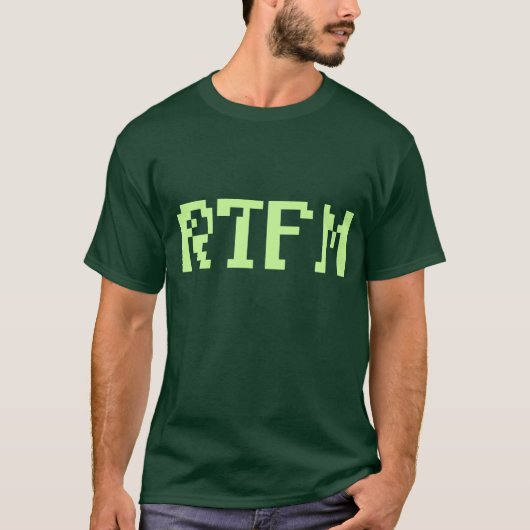 RTFM tachtig geek T-shirt (Voorkant)