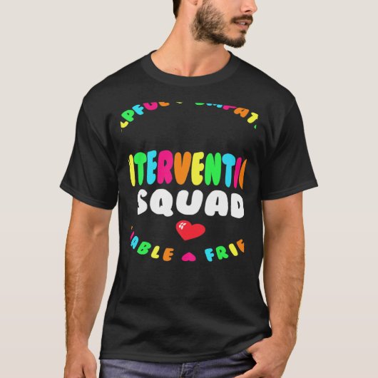 RTI-teamreactie leraar terug naar schoolinterventi T-shirt (Voorkant)