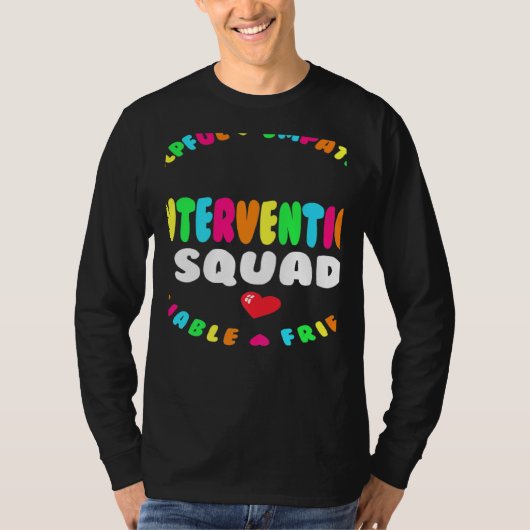 RTI-teamreactie leraar terug naar schoolinterventi T-shirt (Voorkant)