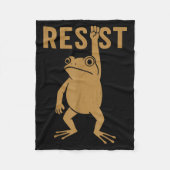 Rtland Frog Funny City Art - Rtland Frog Protest  Fleece Deken (Voorkant)