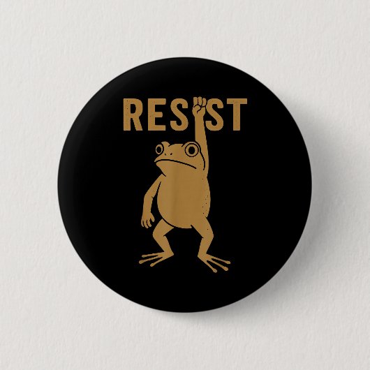 Rtland Frog Funny City Art - Rtland Frog Protest  Ronde Button 5,7 Cm (Voorkant)