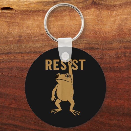 Rtland Frog Funny City Art - Rtland Frog Protest  Sleutelhanger (Voorkant)