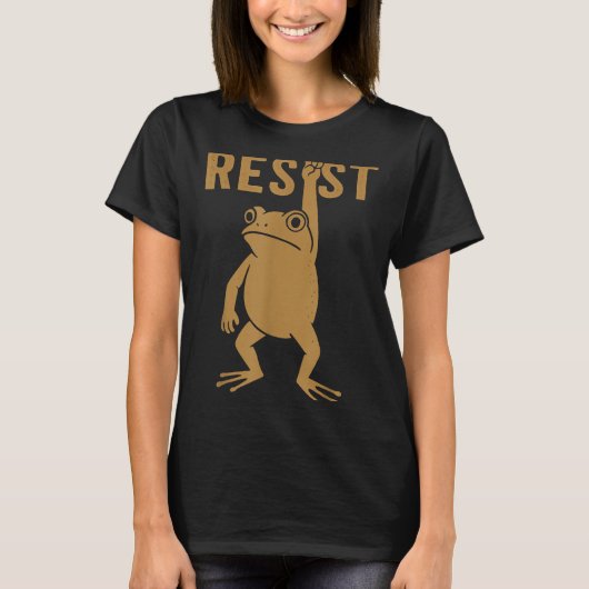 Rtland Frog Funny City Art - Rtland Frog Protest  T-shirt (Voorkant)