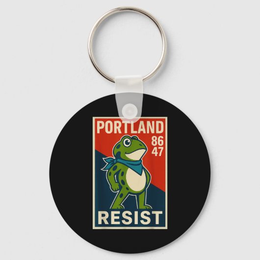 Rtland Frog Protest For Men And Women  Sleutelhanger (Voorkant)