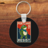 Rtland Frog Protest For Men And Women  Sleutelhanger (Voorkant)