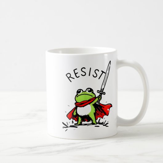 Rtland Frog Protest Resist Funny Frogs Activist  Koffiemok (Rechts)