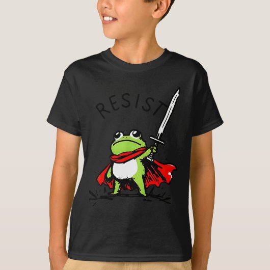 Rtland Frog Protest Resist Funny Frogs Activist T-shirt (Voorkant)