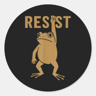 Rtland Kikker Grappige Stads Kunst - Rtland Kikker Ronde Sticker