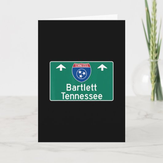 Rtlett Tennessee Interstate Highway Vakantie Aande Kaart (Voorkant)