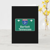 Rtlett Tennessee Interstate Highway Vakantie Aande Kaart (Gele Bloem)