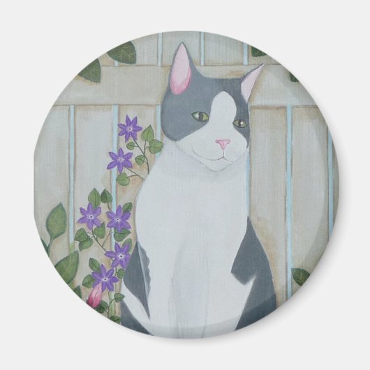 Ru en Rozen cirkelmagneet Magneet (Voorkant)