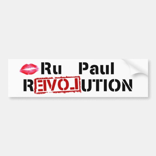 Ru Paul Revolution Bumpersticker (Voorkant)