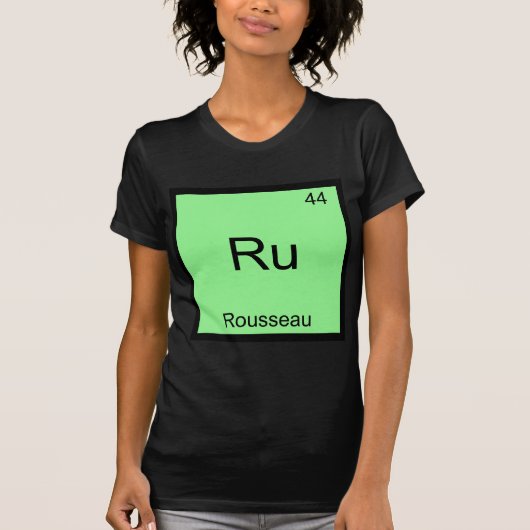 Ru - Rousseau Grappig Element Chemie Symbool T-shi T-shirt (Voorkant)