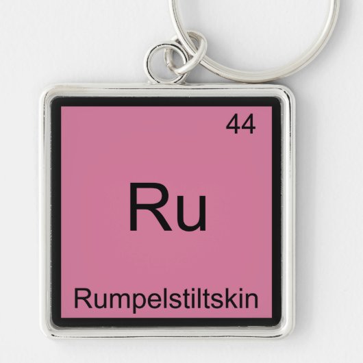 Ru - Rumpelstiltskin Grappig Chemie Element T-shir Sleutelhanger (Voorkant)