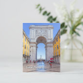 Rua Augusta Arch in Lissabon Briefkaart (Staand voorkant)