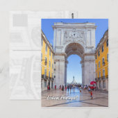 Rua Augusta Arch in Lissabon Briefkaart (Voorkant / Achterkant)