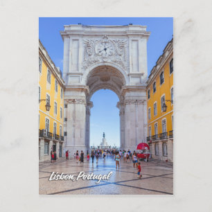 Rua Augusta Arch in Lissabon Briefkaart