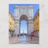 Rua Augusta Arch in Lissabon Briefkaart (Voorkant)