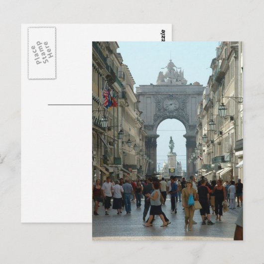 Rua Augusta - Lissabon Briefkaart (Voorkant / Achterkant)