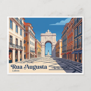 Rua Augusta Lissabon Portugal Briefkaart