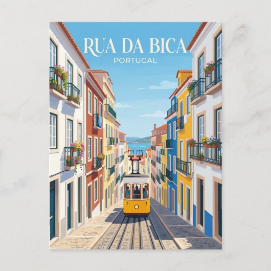 Rua da Bica Portugal Briefkaart (Voorkant)