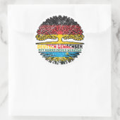 Ruanda Ruandisch Deutsch Deutschland Baum Wurzel Ronde Sticker (Tas)