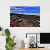 Ruapehu en de Ngaurahoe Crater Poster (Thuiskantoor)
