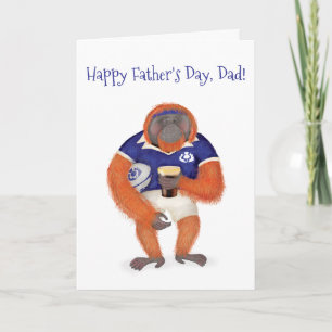 Ruaridh de rugby orang-oetan Vaderdag kaart